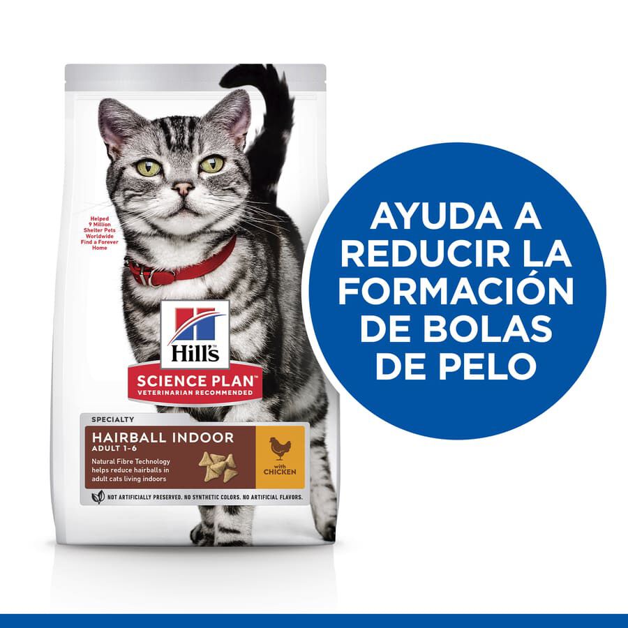 3 kg Hill's Adult Hairball Indoor Frango ra&ccedil;&atilde;o para gatos, , large Imagem n&uacute;mero 4